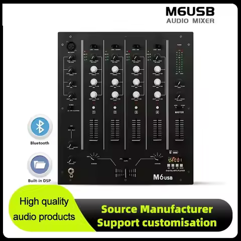 4-channel USB mixer DJ live stage bar KTV DJ mixer mixer live performance scratching