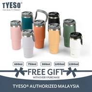 TYESO TS-8826-TS-8830 600/750/900/1050/1200ml 304 Keluli Tahan Karat Tyeso Tumbler Tertebat Kelalang