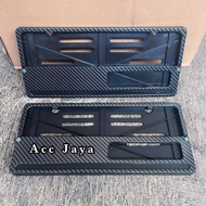 (1 SET) Carbon Number Plate Cover / Motorcycle Number Plate Holder / Carbon Motorcycle Plate Frame H