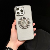 Premium Wavy Gear Texture Phone Case with Stand PC Hard Cover Minimalist Lightweight Case For iPhone