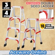 3/4 Step Ladderman Heavy Duty Aluminium Double Sided Ladder Multi Purpose Ladder Foldable Tangga Lipat Aluminium Tinggi
