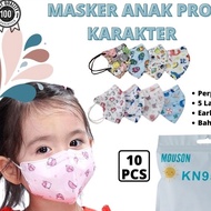 Children's KN95 Pro KN95 Mask With Character Motifs, 10Pc Masks, KN 95 Masks, N95, Children's Characters, 5Ply JES