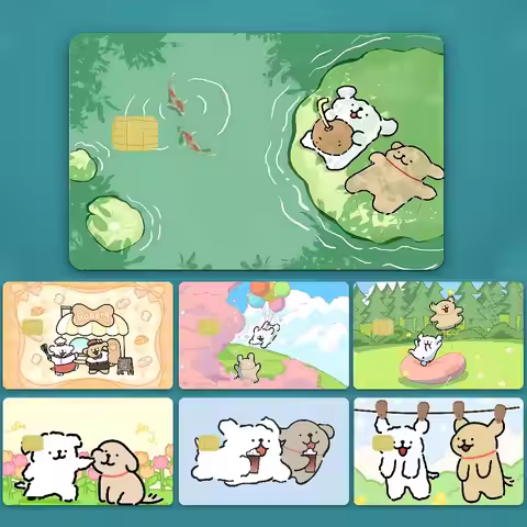 Cute M-Malteses Credit Debit Card Film Skin Sticker Credit Card Skin Stickers For Bank Card Bus Metr