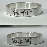 BTS fine Ring save Comes I'm {Designed Inverted BTS Niche} me Ring MMWP