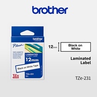 Brother Laminated 12mm Black on White Tapes (8m) - TZe-231