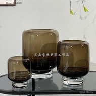 Brown Nordic Model Room Flower Arrangement Glaze Simple HJM-Decoration Decoration Vase Thick Home Li