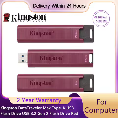 Kingston DataTraveler Max Type-A USB Flash Drive 256GB 512GB 1TB USB 3.2 Gen 2 Flash Drive Red Pen D