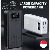 [EXCELLION] Powerbank with LED Screen Large Capacity 20000 30000mAh Power Bank