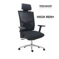 Tekkashop FCOC301HB Renovation High Back Mesh Fabric Office Chair With Lumber Support Adjustable Arm