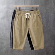 Classic Three Quarter Pants Breathable Men's Cropped Pants Korean Unisex 3/4 Pants Casual Men Shorts