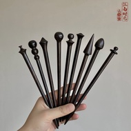 WHX-Hairpin {Gothic Building} Sandalwood Hairpin Chinese Style Hairpin Antique Hairpin Purple Sandal