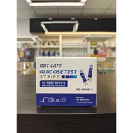 NUR CARE GLUCOSE TEST STRIPS 50 TEST STRIPS