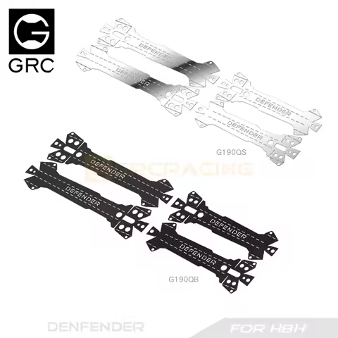 GRC 1/8 Stainless Steel Door Handle Sheets Armor Protection Metal Decoration for H8H Defender Upgrad