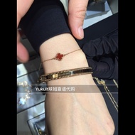 【Pawnable】 (Vca)Van Cleef Bracelet, Single Flower Red Chalcedony (Vca)Van Cleef Single Heart Bracele