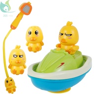 Baby Duck Bath Toy Electric Duck Water Spray Bath Toys with 4 Spraying Duck and 1 Duck Shower Head F