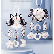 Baby Stroller Hanging Toys, Baby Toys for 3 6 9 to 12 Months, Soft Plush Baby Toys Car Seat Toys wit