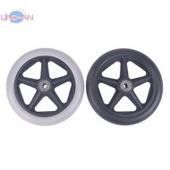 [LinshanS] 6 Inch Wheels Smooth Flexible Heavy Duty Wheelchair Front Castor Solid Tire Wheel Wheelchair Replacement Parts [NEW]