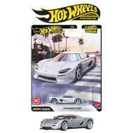 Hot Wheels Premium Boulevard Koenigsegg CC850 Silver Racing Car