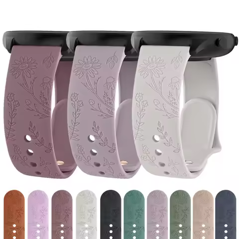 20mm Flower Engraved Strap For Amazfit GTS 4 2 Mini/GTS 3 /GTS 2e Band For Amazfit Bip 3 Pro/Bip U P