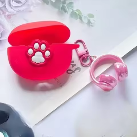 For JBL LIVE 300 TWS Cover Cartoon with keychian Earphone Silicone Protective Case fundas