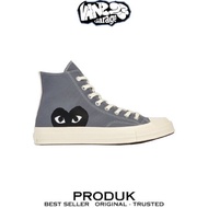 Converse 70s CTAS HIGH x CDG PLAY Steel Grey 100% Original