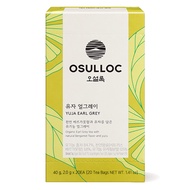 【OSULLOC】Yuja Earl Grey Organic Black Tea Bags 20EA Citrus Bergamot Korean Tea