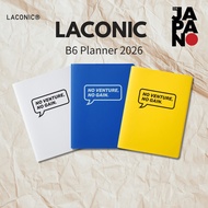 Laconique Planner 2026 B6 Weekly In Action Yellow Blue White LYS10-210YE BL WH (Starts September 202
