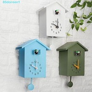 DOREEN1 Cuckoo Wall Clock, Accurate House Shape Bird House Clock, Modern Design With Clock Pendulum Plastic Battery Powered Cuckoo Chime Kitchen