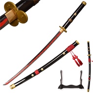 Sword fort Sharp Carbon Steel Roronoa Zoro Kikoku Sword Real Metal Handmade Full Tang Katana Anime C