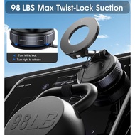 Vacuum Magnetic Car Phone Holder 96LBS Ultra Suction Cup 360 Reinforced Mount for Car Gym Mirror