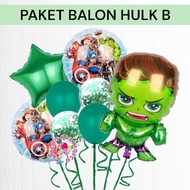 Hulk B Balloon Package/Hulk Avengers Super Hero Birthday Decoration