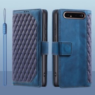 For Samsung Galaxy A80 A 80 A805 SM-A805F A805F flip leather Card Holder Book Wallet stand Full Prot