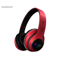 oc ST-L63 Foldable Wireless Bluetooth-compatible 50 Stereo Headset with Microphone LED Light