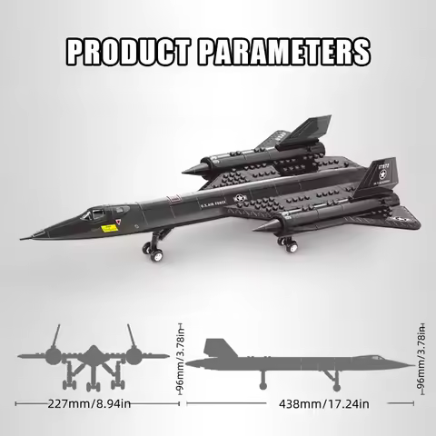 Military Technical USA SR71 Blackbird Stealth Supersonic Reconnaissance Aircraft Building Blocks Fig