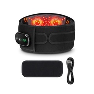 【Big savings】 Rechargeable Heated Massage Belt 102pcs Red Beads Dual Motor Electric Heating Waist Ma