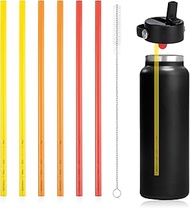 6pcs Replacement Straws for Hydro Flask Wide Mouth Bottle 32oz, BPA-Free Reusable Plastic Straws for