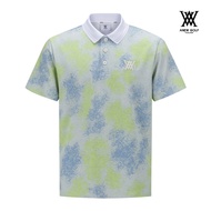 ANEW GOLF Men's Polo shirt Sprinkled Pattern Short T-shirt