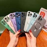 Luxury For Magsafe Wireless Charging Case For iPhone 11 13 12 14 Pro Max Magnetic Phone Cases Lens P