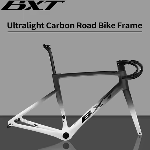 BXT 700C Carbon Road Frame Fully hidden line Road Bike Carbon Fibre Thru Axle Disc Bicycle Frame Car