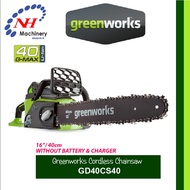 Greenworks GD40CS40 - Cordless Chainsaw