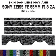 Sony Zeiss FE 55mm F1.8 ZA Lens Skin (Many models) | Decal Film 3M 55 mm camera lens protection stic