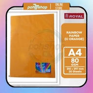 Royal Rainbow Paper (C Orange) A4-20s