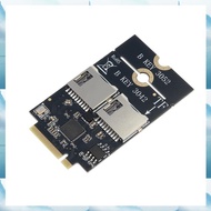 [G V W E] M.2 B-KEY to Double TF Adapter Board Rate 100 - 160M/S Support KEY-B USB3.0 Hot-Swap Stabl