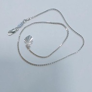 Italian santa silver anklet 925 white gold plated T30 HC