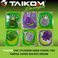 TAIKOM RACING CNC CYLINDER HEAD COVER/ CNC TIMING COVER EX5/ EX5 DREAM ORIGINAL TAIKOM 100%