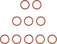 Ofowin [10 Pcs] Silicone O-Rings Red 9.5mm OD 7.5mm ID 1 mm Width, Metric VMQ Sealing Gasket for Cup