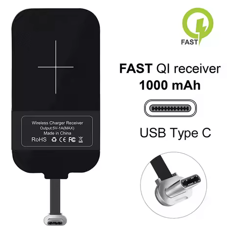 Type C Wireless Charging Receiver, Nillkin Magic Tag USB C Qi Wireless Charger Receiver Chip for Goo