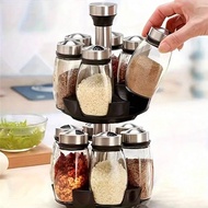 Spice Set 7in1 Spice Bottle Holder Rotating Spice Rack Spice Container Jar Kitchen Spice Container R