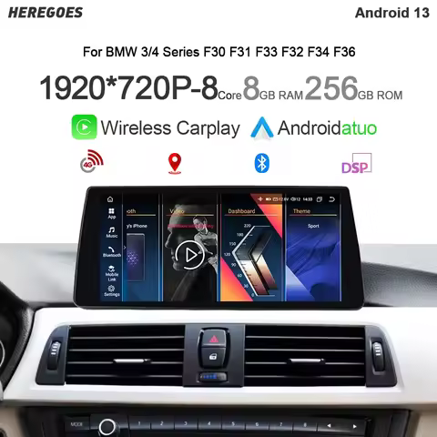 10.33" 8 Core Carplay Android 13 Car DVD Player Navigation Stereo Bluetooth GPS Radio For BMW 3 4 Se