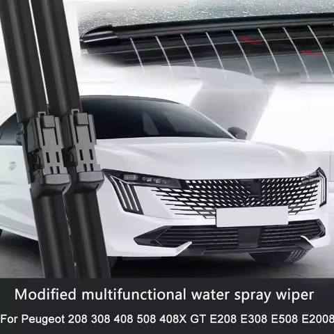 Car Modify Windshield Water Spray Wiper For Peugeot 208 308 408 508 408X GT E208 E308 E508 E2008 Aut